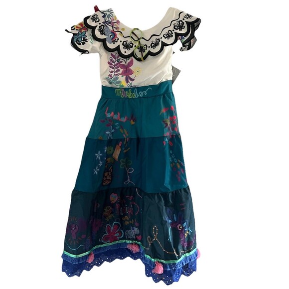 NWT Disney Store Encanto Mirabel Costume 9/10 with Glasses - Picture 1 of 6